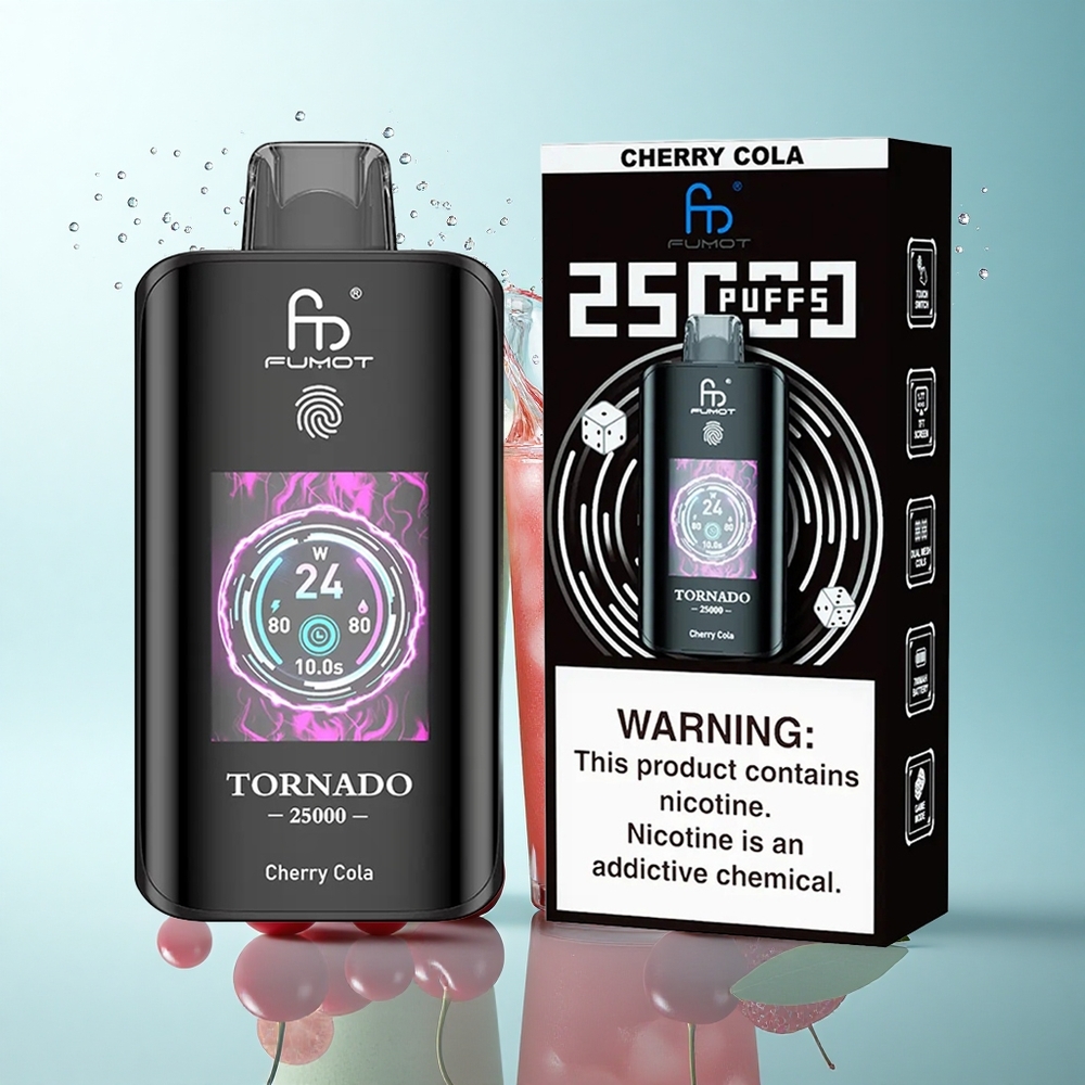 Fumot Tornado 25000 Puffs Cherry Cola HD 700mAh 20ml 0/2%/3%/5% Nicotine