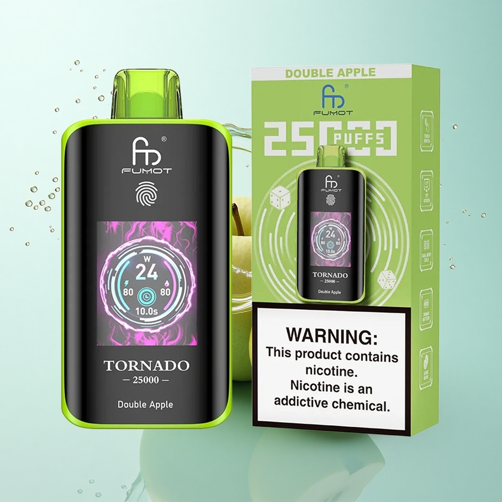 Fumot Tornado 25000 Puffs Double Apple HD Screen 700mAh 20ml 5% Nicotine