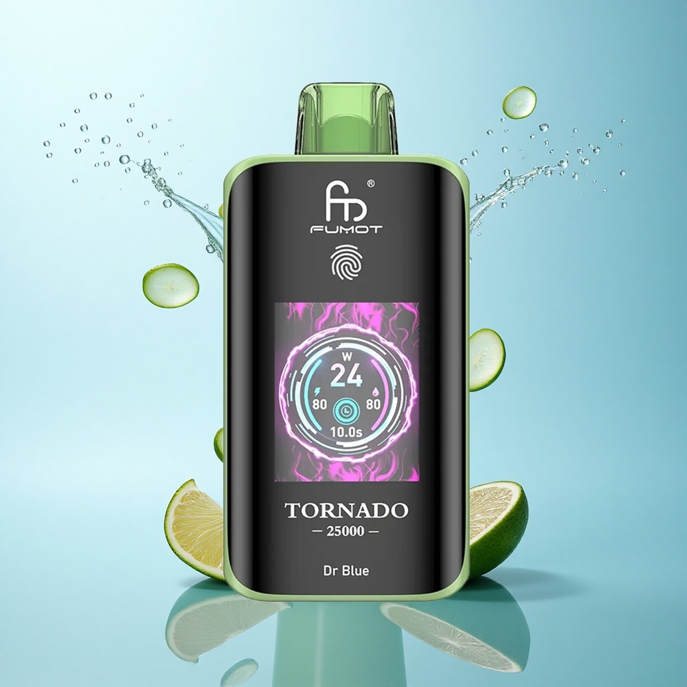Fumot Tornado 25000 Puffs Dr Blue HD Screen 20ml Nicotine 700mAh