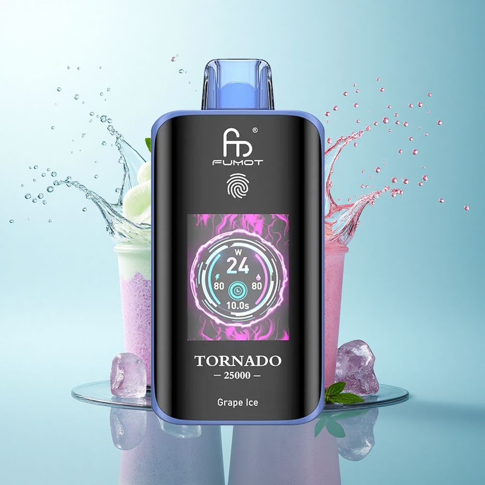 Fumot Tornado 25000 Puffs Grape Ice HD Screen 700mAh