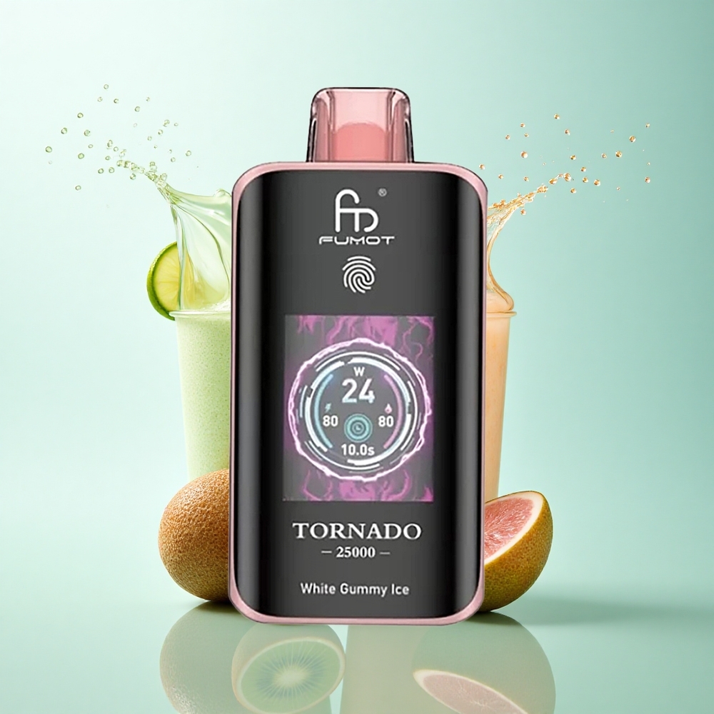 Fumot Tornado 25000 Puffs Kiwi Passion Fruit Guava HD Screen 700mAh 20ml