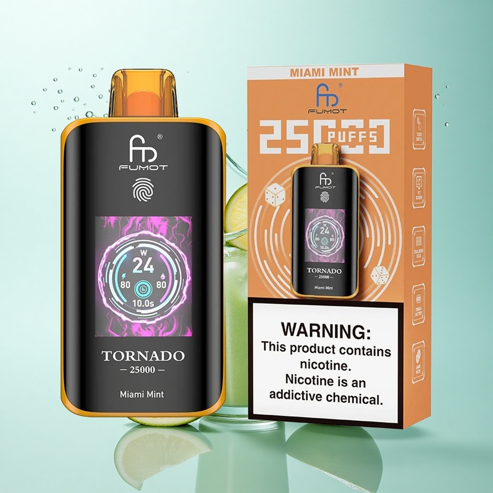 Fumot Tornado 25000 Puffs Miami Mint 700mAh 20ml 5% Nicotine