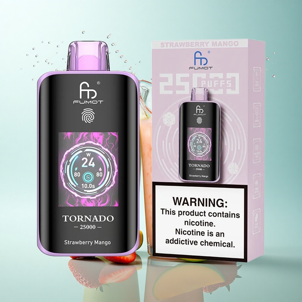 Fumot Tornado 25000 Puffs Strawberry Mango 700mAh 20ml 5% Nicotine