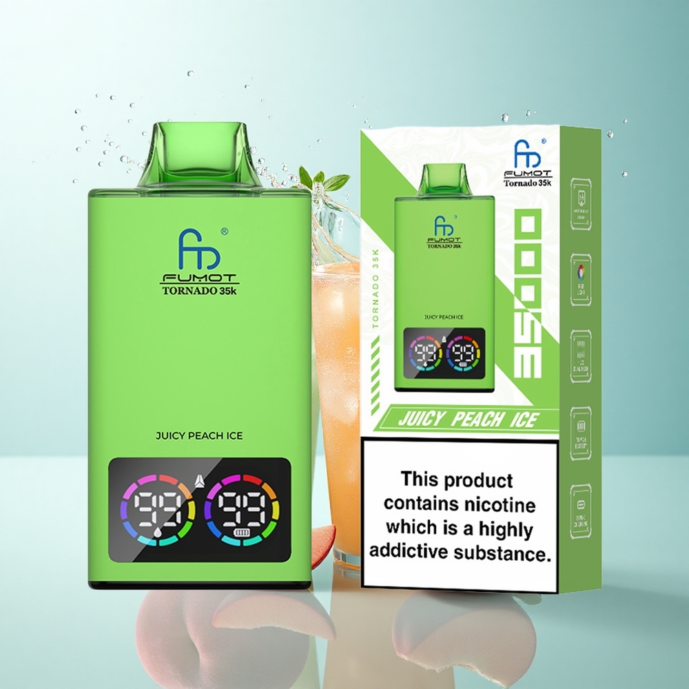 Fumot Tornado 35000 Puffs Juicy Peach Ice with Dual Mesh Coil and 700mAh Battery