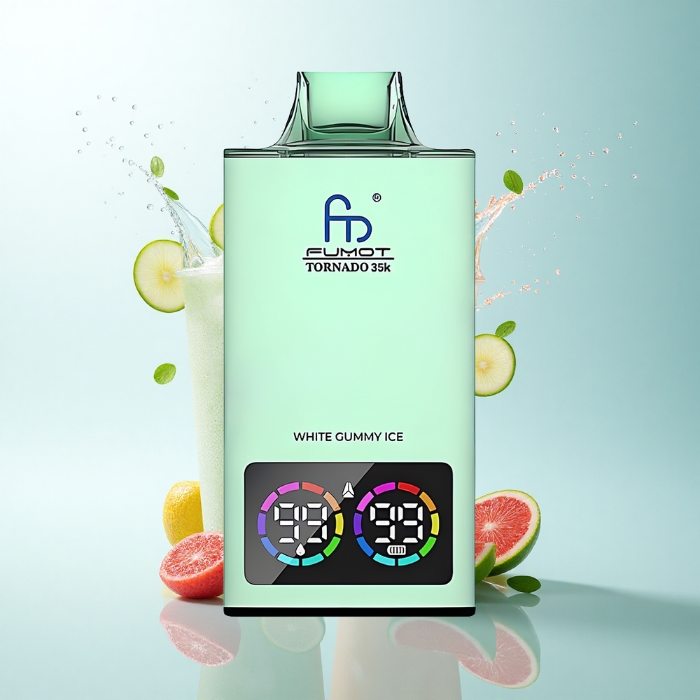 Fumot Tornado 35000 Puffs White Gummy Ice Dual Mesh 700mAh USB-C