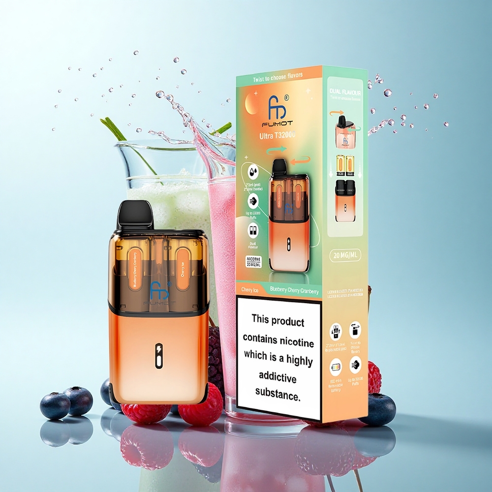 Fumot Ultra T32000 Puffs Blueberry Cherry Cranberry - Cherry Ice with 24ml E-Liquid and 20mg Nicotine