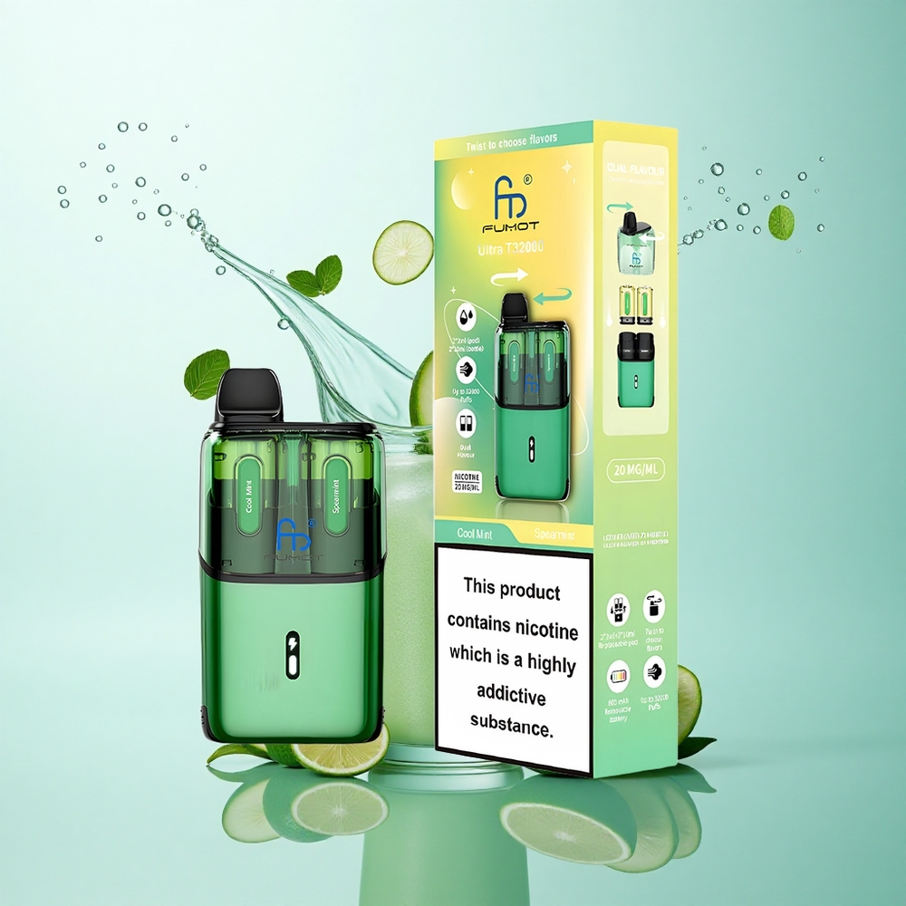 Fumot Ultra T32000 Puffs Cool Mint - Spearmint with 800mAh Battery and 24ml E-Liquid