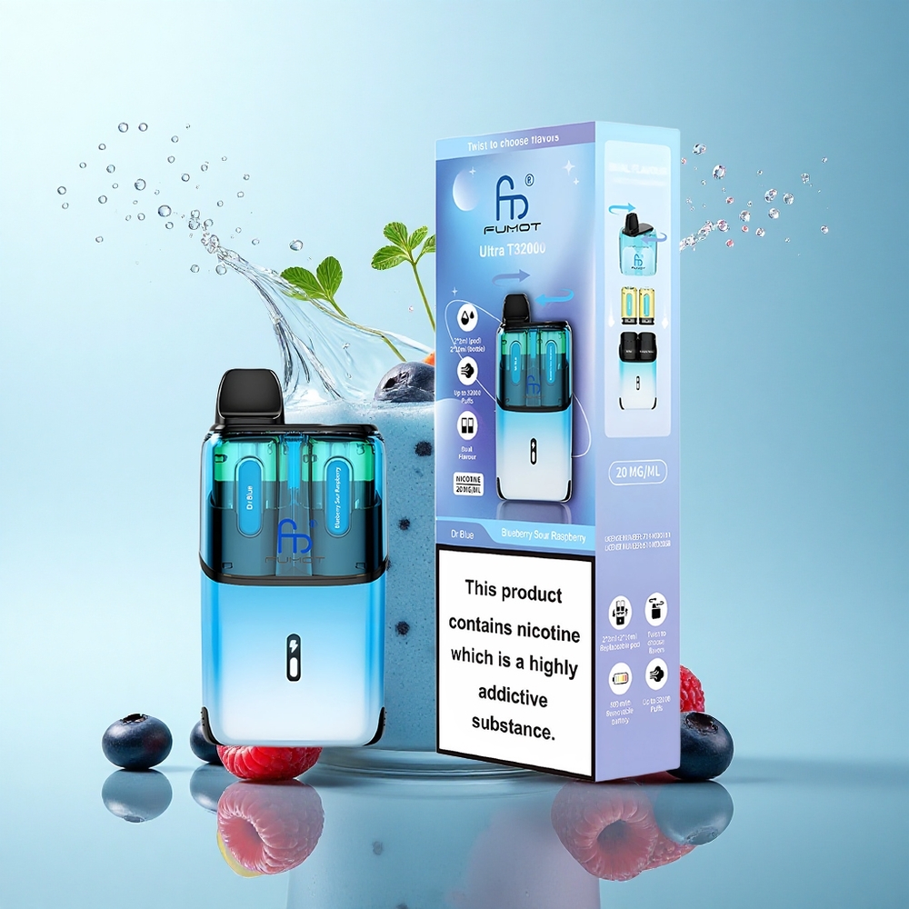 Fumot Ultra T32000 Puffs Dr Blue - Blueberry Sour Raspberry 800mAh 24ml 20mg Nicotine