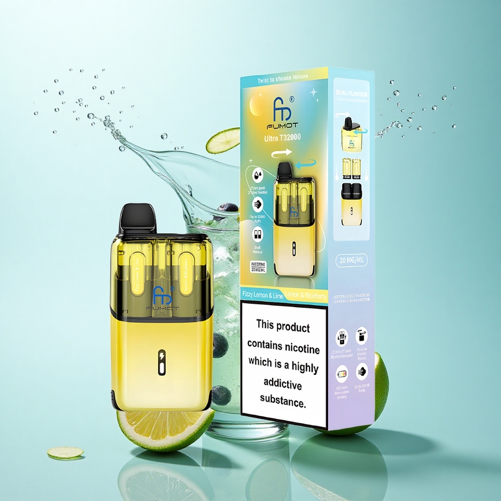 Fumot Ultra T32000 Puffs Fizzy Lemon & Lime - Lemon & Blueberry with 800mAh & 20mg Nicotine