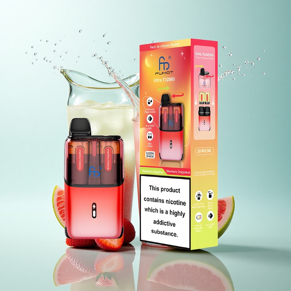 Fumot Ultra T32000 Puffs Strawberry Dragonfruit - 800mAh 24ml 20mg Nicotine