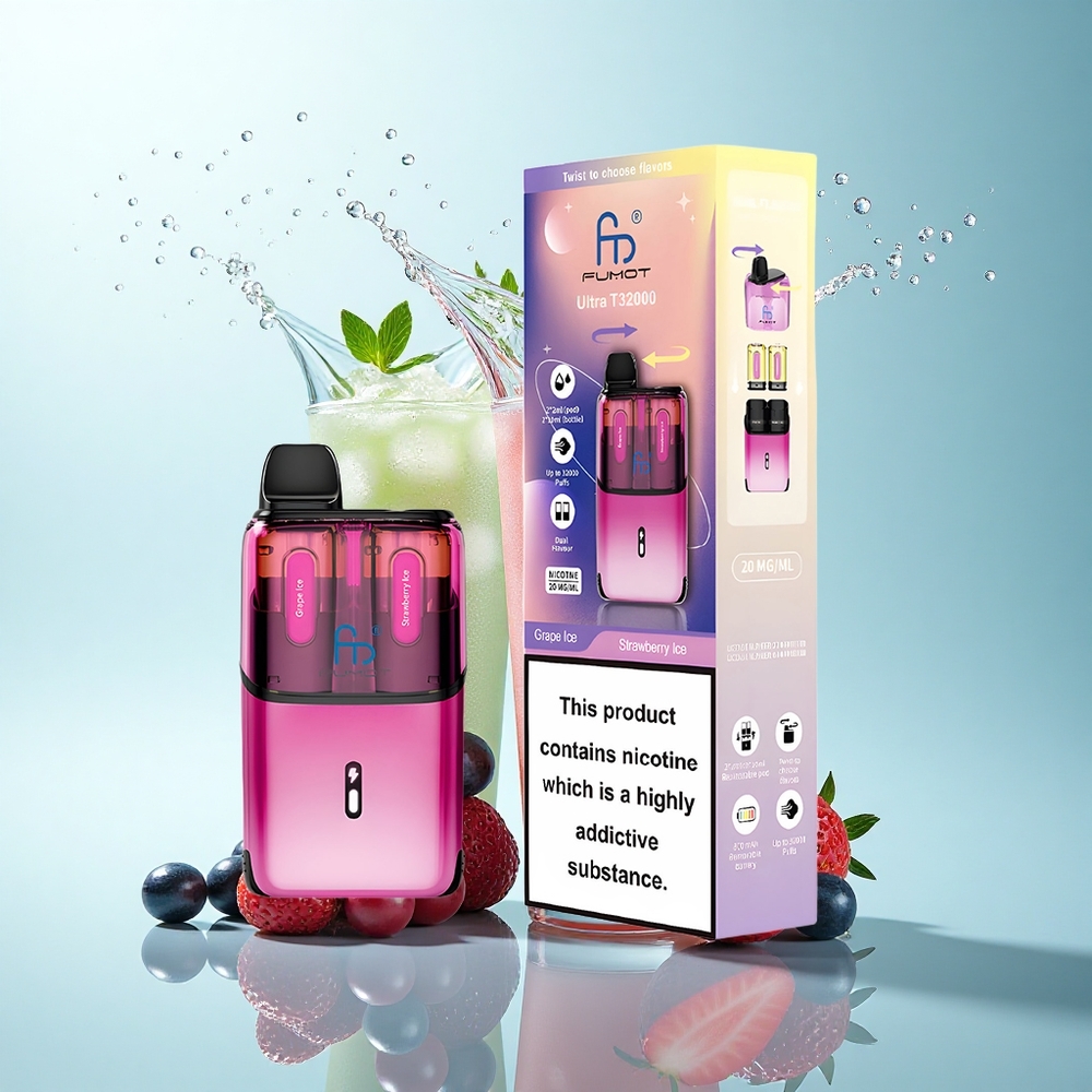 Fumot Ultra T32000 Puffs Strawberry Ice - 20mg Nicotine & 800mAh Battery