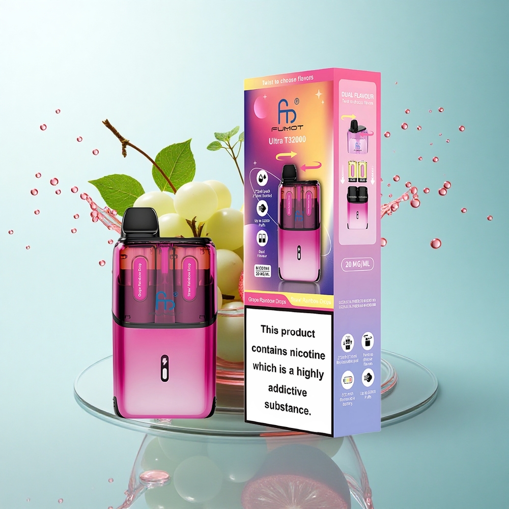 Fumot Ultra T32000 Puffs Strawberry Rainbow Drops - 800mAh Mesh Coil 24ml