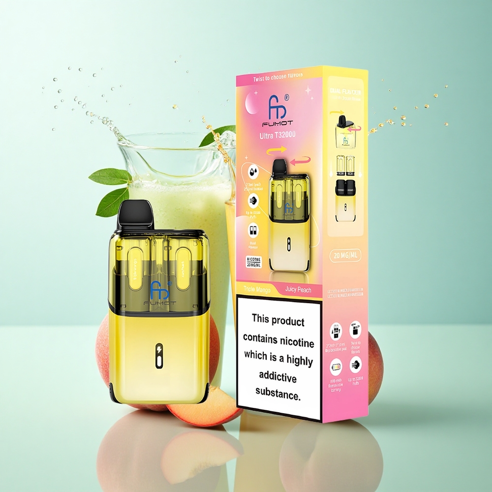Fumot Ultra T32000 Puffs Triple Mango - Juicy Peach with 800mAh Battery and 20mg Nicotine