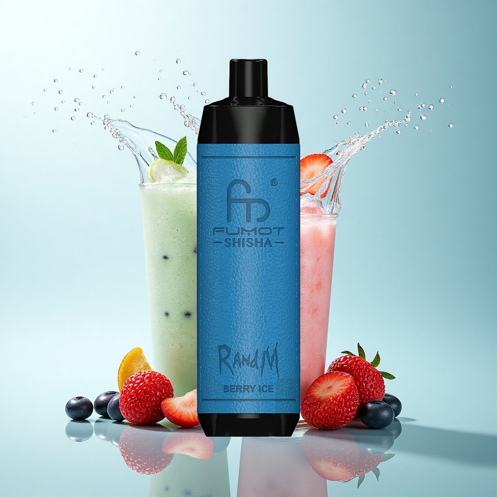 RandM Fumot Shisha 10000 Puffs Berry Ice 18ml 850mAh 0.5% Nicotine