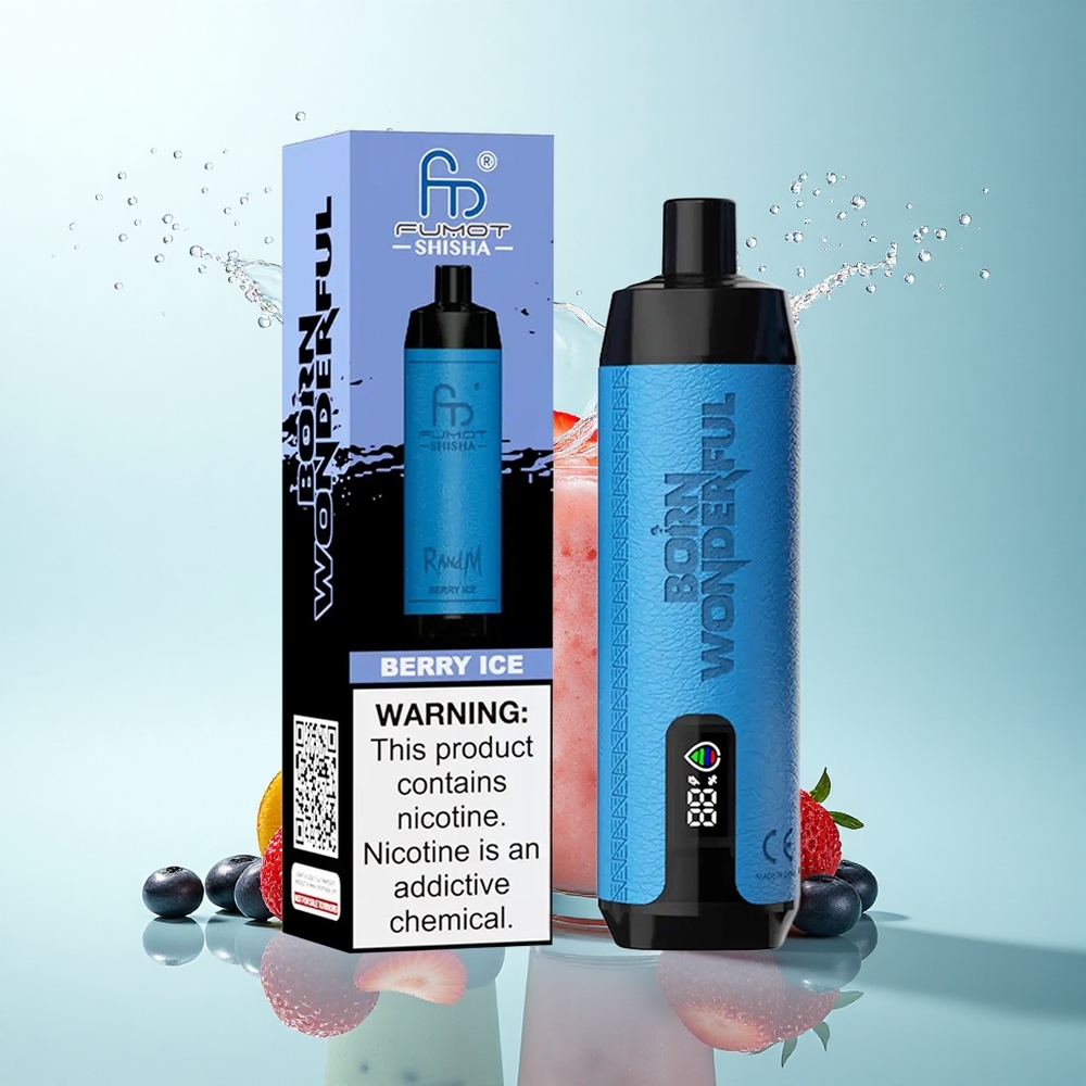 RandM Fumot Shisha 10000 Puffs Berry Ice 18ml 850mAh 0.5% Nicotine