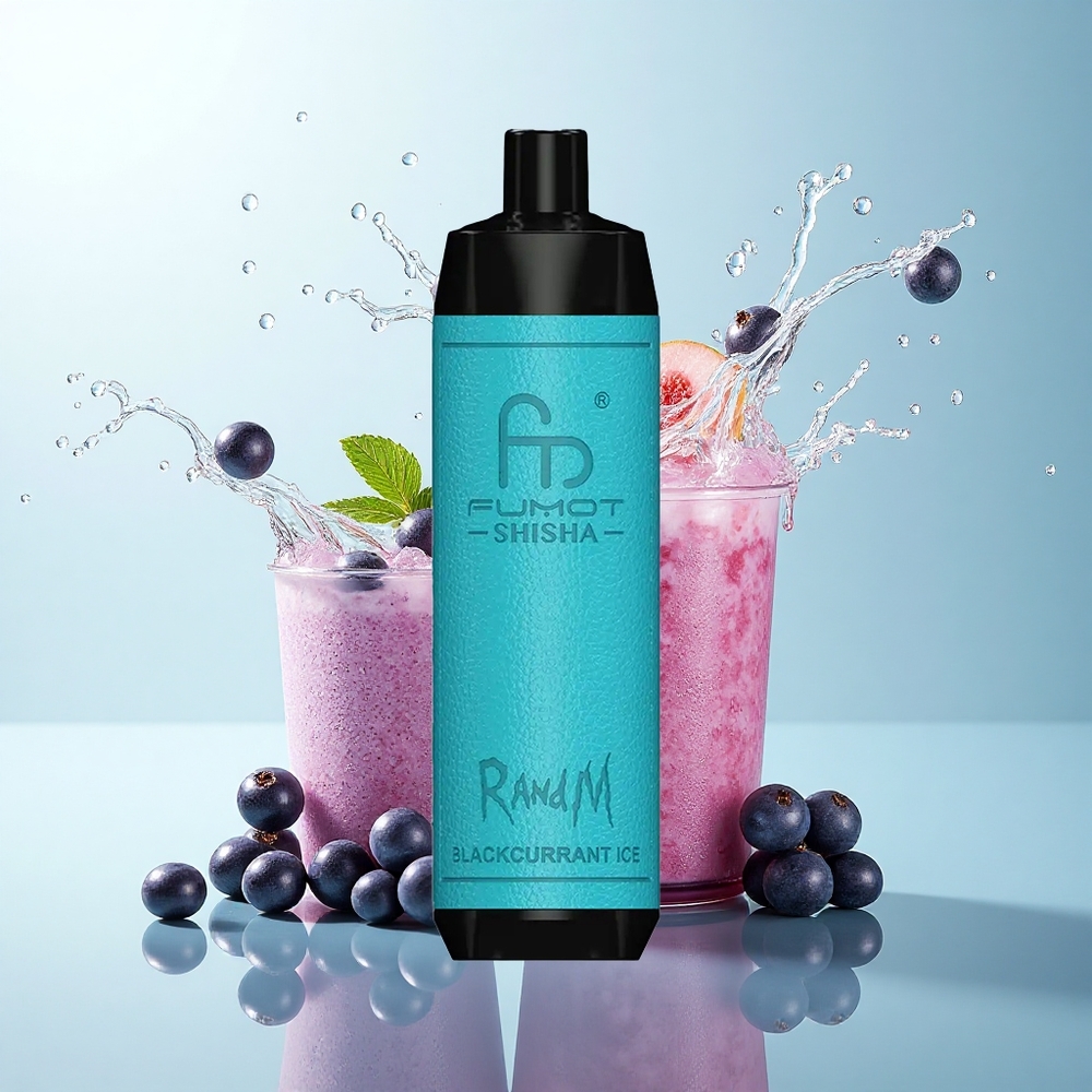 RandM Fumot Shisha 10000 Puffs Blackcurrant Ice 18ml 850mAh 0.5% Nicotine