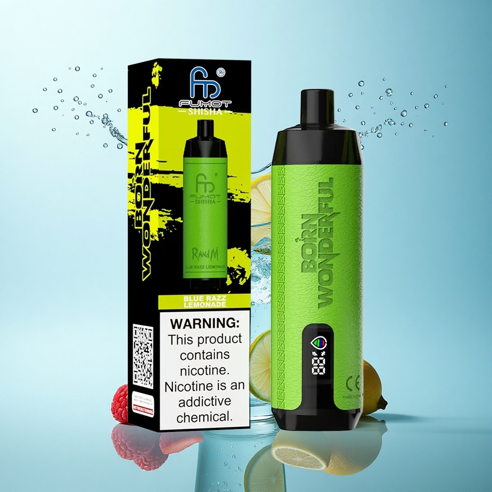 RandM Fumot Shisha 10000 Puffs Blue Razz Lemonade 18ml 850mAh 0.5% Nicotine