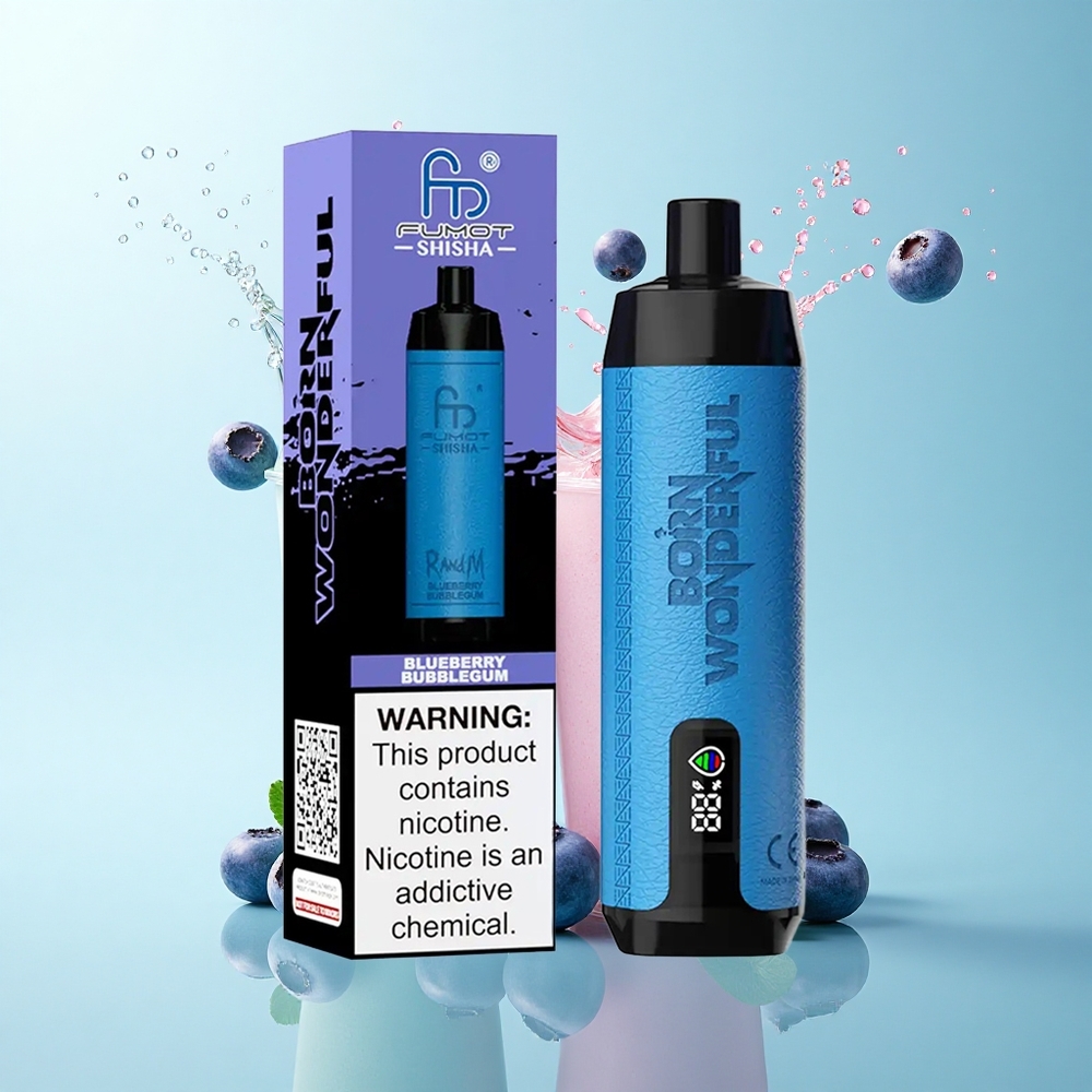 RandM Fumot Shisha 10000 Puffs Blueberry Bubblegum 18ml 850mAh 0.5% Nicotine