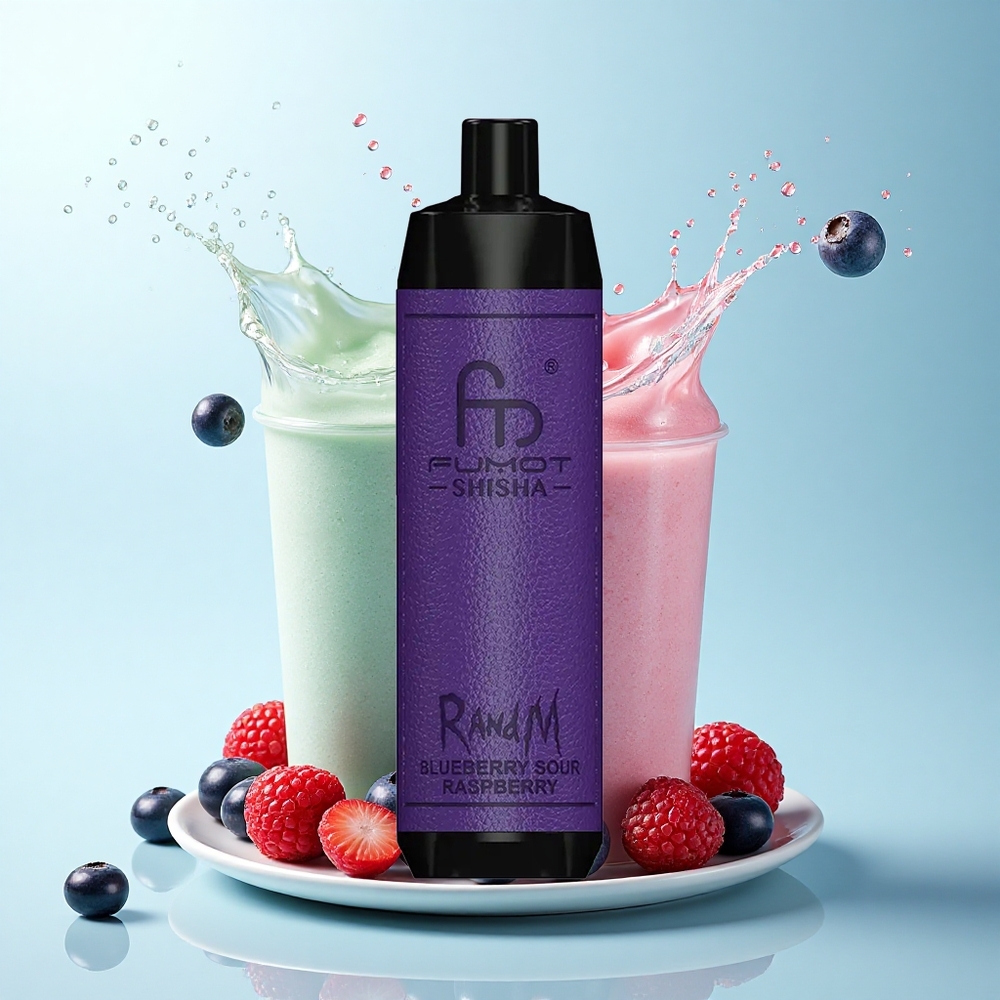 RandM Fumot Shisha 10000 Puffs Blueberry Sour Raspberry 18ml 850mAh 0.5% Nicotine