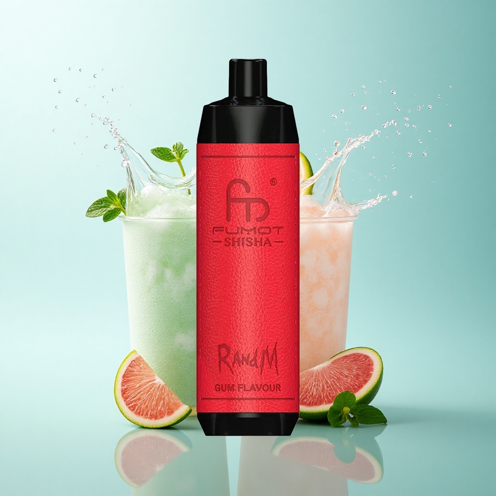 RandM Fumot Shisha 10000 Puffs Gum Flavour 0.5% Nicotine 850mAh