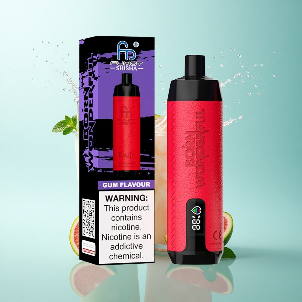 RandM Fumot Shisha 10000 Puffs Gum Flavour 0.5% Nicotine 850mAh