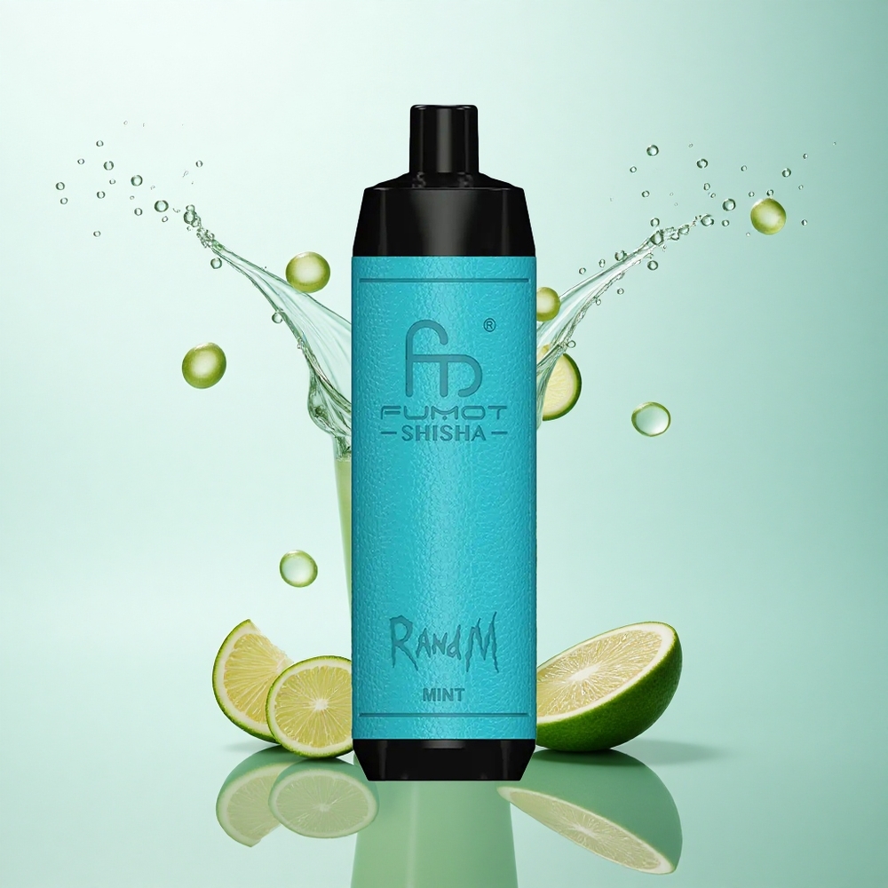 RandM Fumot Shisha 10000 Puffs Mint LED 850mAh 0.5% Nicotine