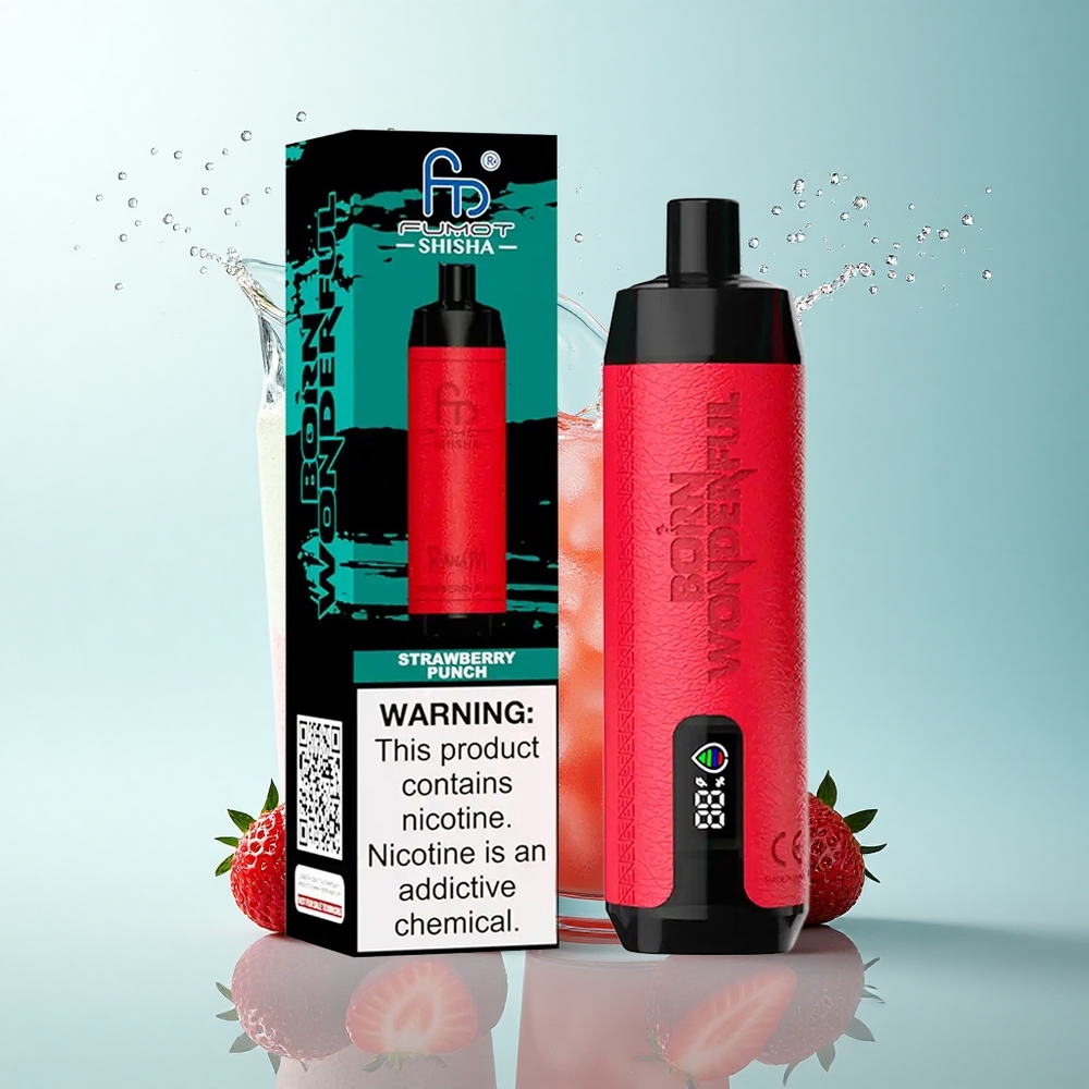 RandM Fumot Shisha 10000 Puffs Strawberry Punch 850mAh 0.5% Nicotine