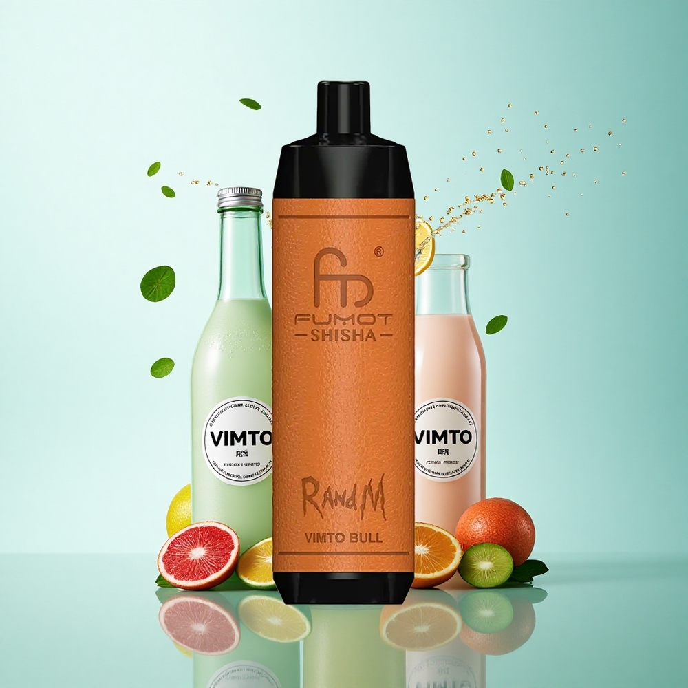 RandM Fumot Shisha 10000 Puffs Vimto Bull LED Mesh 850mAh