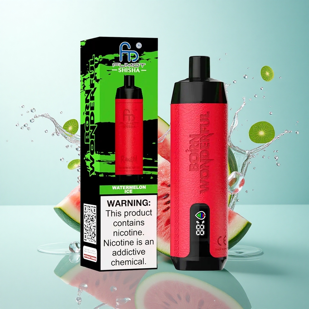 RandM Fumot Shisha 10000 Puffs Watermelon Ice 18ml 0.5% Nicotine 850mAh