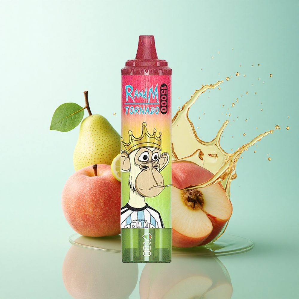 RandM Fumot Tornado 15000 Puffs Apple Peach Pear 25ml 850mAh Mesh Coil