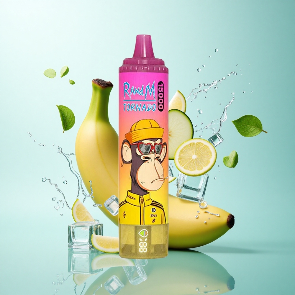 RandM Fumot Tornado 15000 Puffs Banana Ice 25ml 5% Nicotine