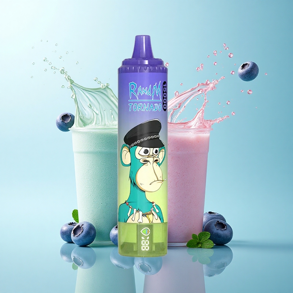 RandM Fumot Tornado 15000 Puffs Blueberry Bubble Gum 25ml 850mAh Mesh Coil