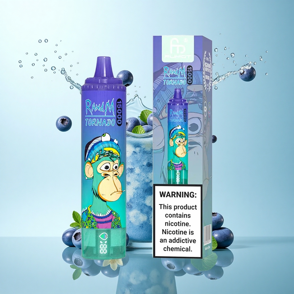 RandM Fumot Tornado 15000 Puffs Blueberry On Ice 25ml 850mAh Mesh