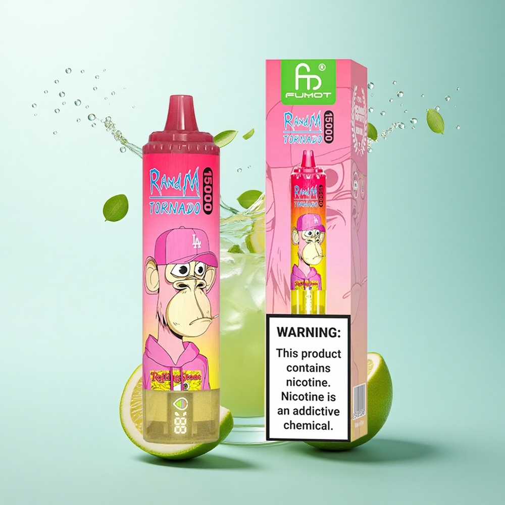 RandM Fumot Tornado 15000 Puffs Lemon 25ml 850mAh Mesh Coil