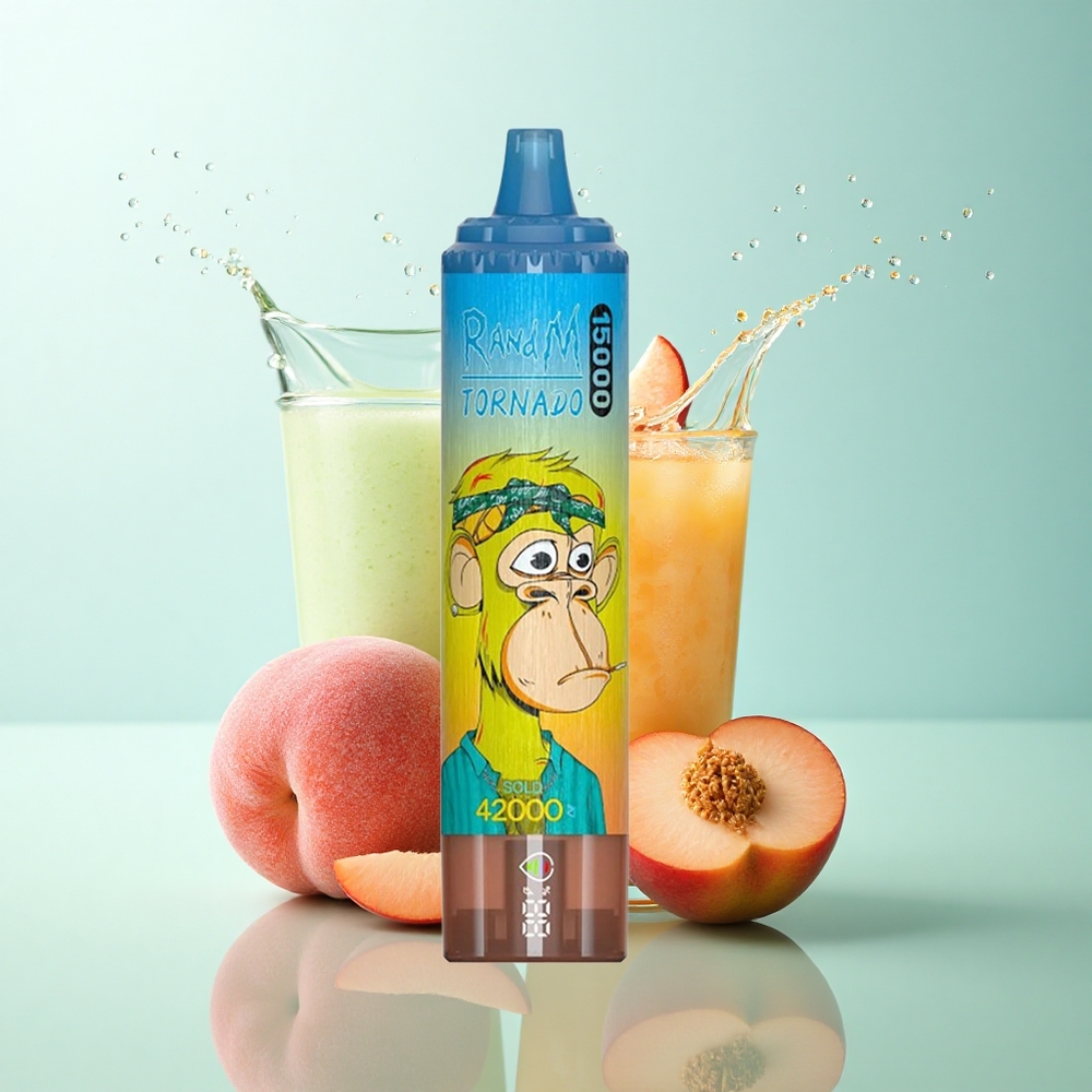 RandM Fumot Tornado 15000 Puffs Peach Mango 25ml 850mAh Mesh Coil