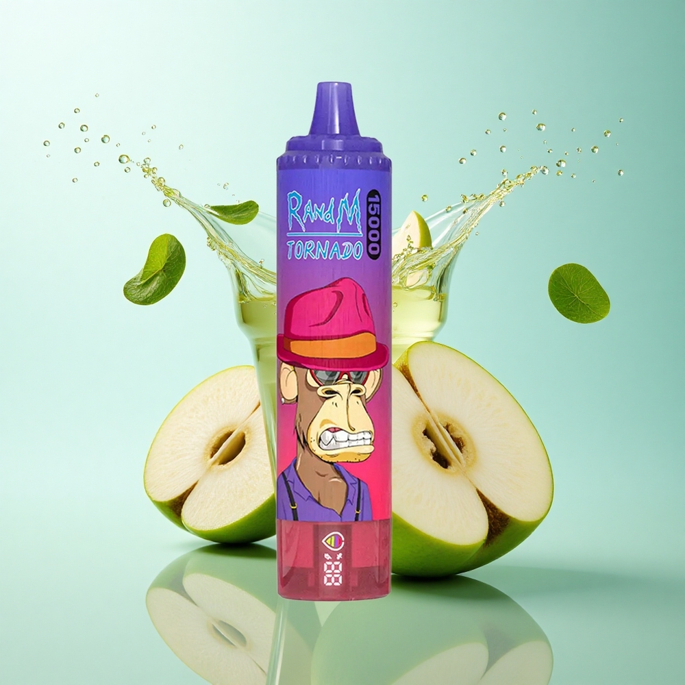 RandM Fumot Tornado 15000 Puffs Sour Apple Mesh Coil 25ml 5% Nicotine