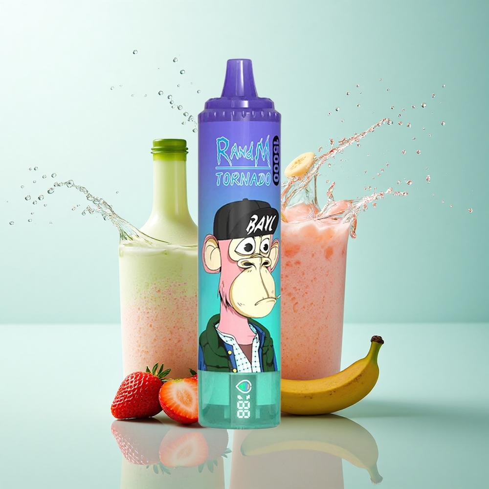 RandM Fumot Tornado 15000 Puffs Strawberry Banana 25ml 850mAh Mesh