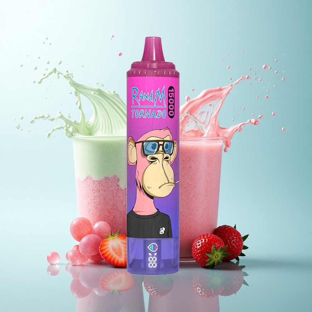 RandM Fumot Tornado 15000 Puffs Strawberry Grape 25ml 850mAh Mesh Coil