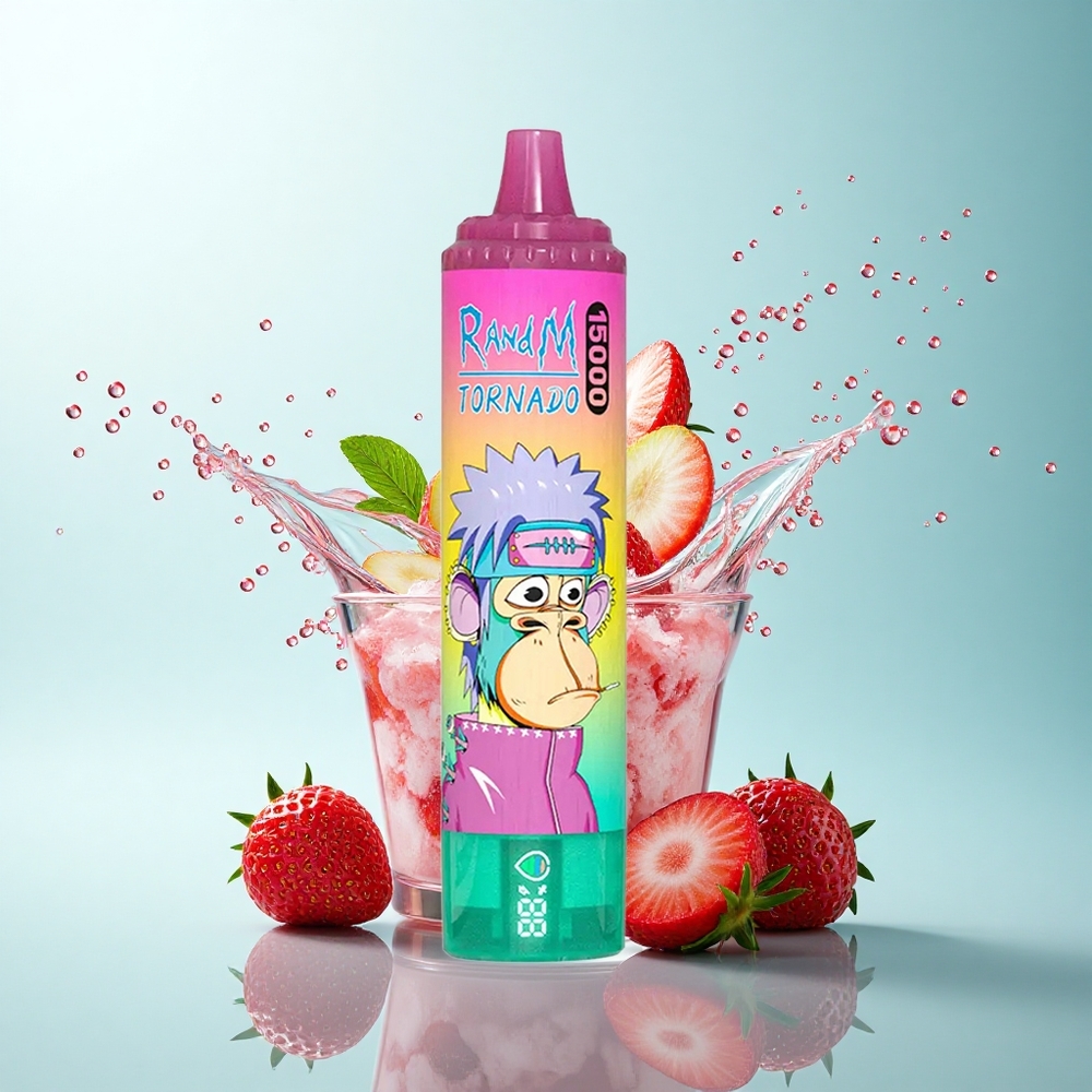 RandM Fumot Tornado 15000 Puffs Strawberry Ice 25ml 5% Nicotine 850mAh