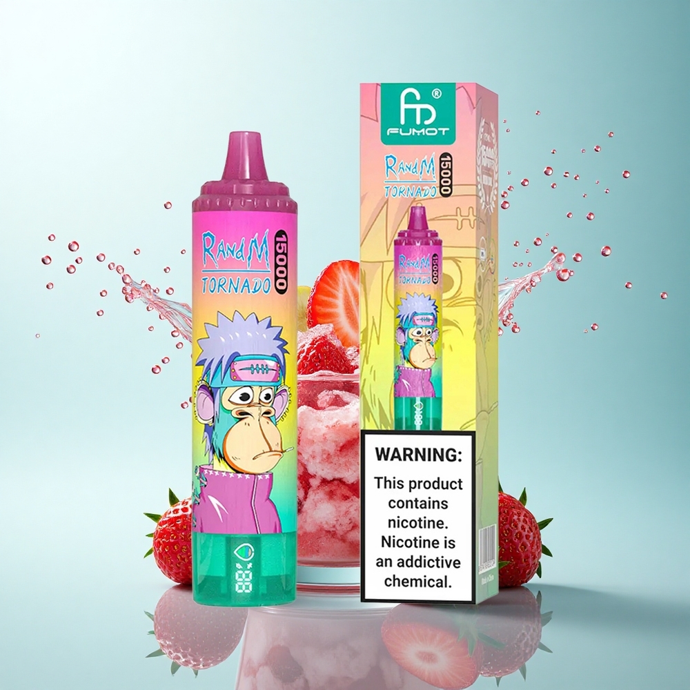 RandM Fumot Tornado 15000 Puffs Strawberry Ice 25ml 5% Nicotine 850mAh