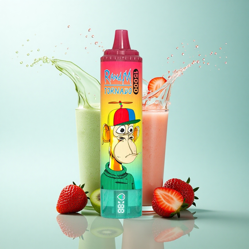 RandM Fumot Tornado 15000 Puffs Strawberry Kiwi 25ml 850mAh Mesh Coil