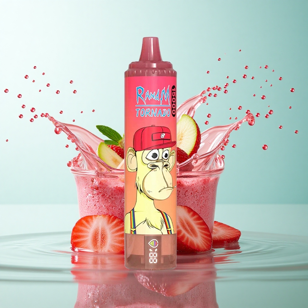 RandM Fumot Tornado 15000 Puffs Strawberry Red Bull 25ml Mesh 850mAh