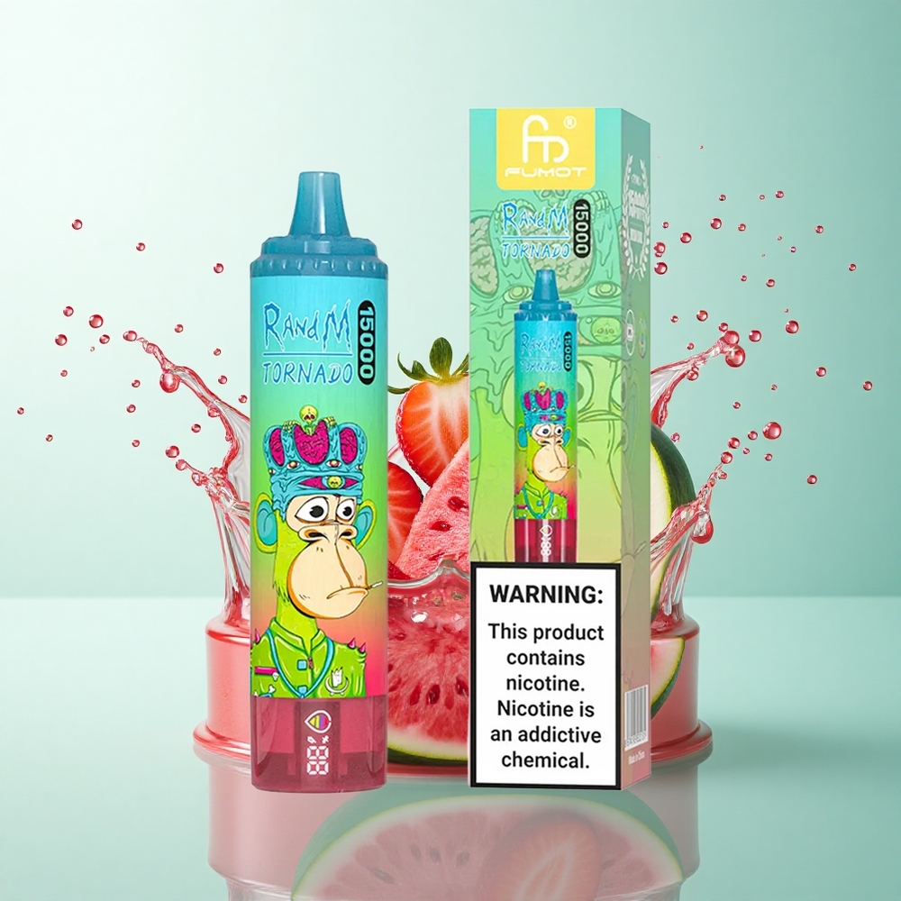 RandM Fumot Tornado 15000 Puffs Strawberry Watermelon 25ml 850mAh Mesh Coil