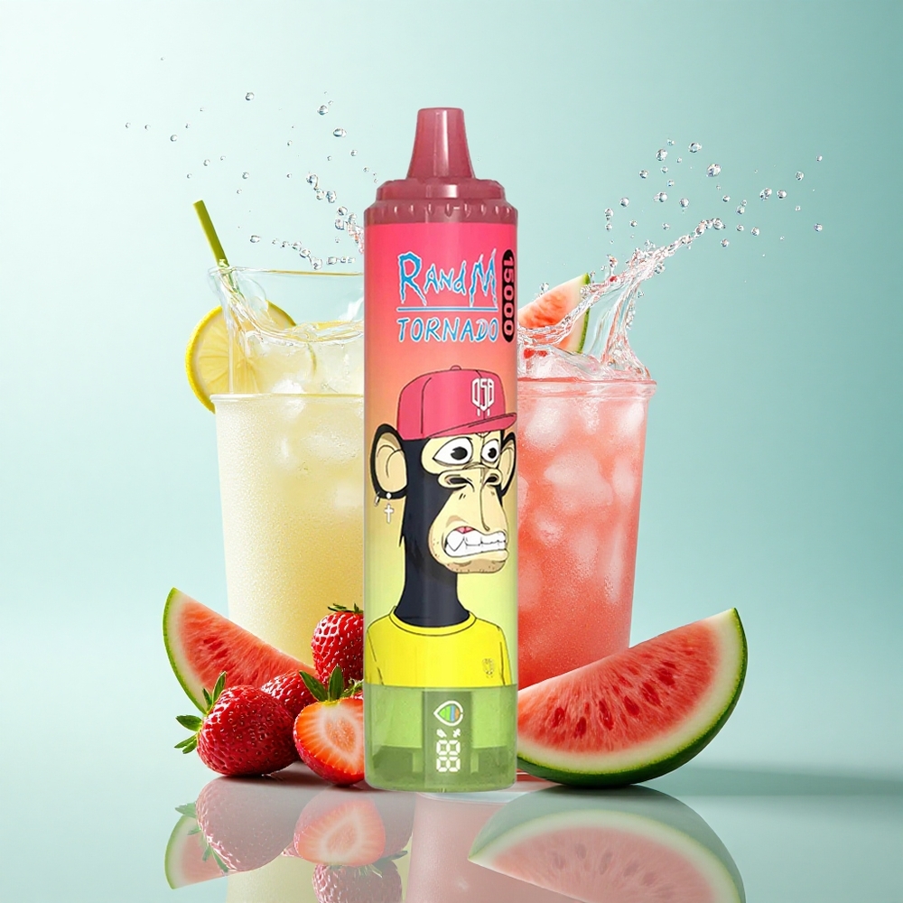 RandM Fumot Tornado 15000 Puffs Strawberry Watermelon Lemonade 25ml 850mAh Mesh Coil