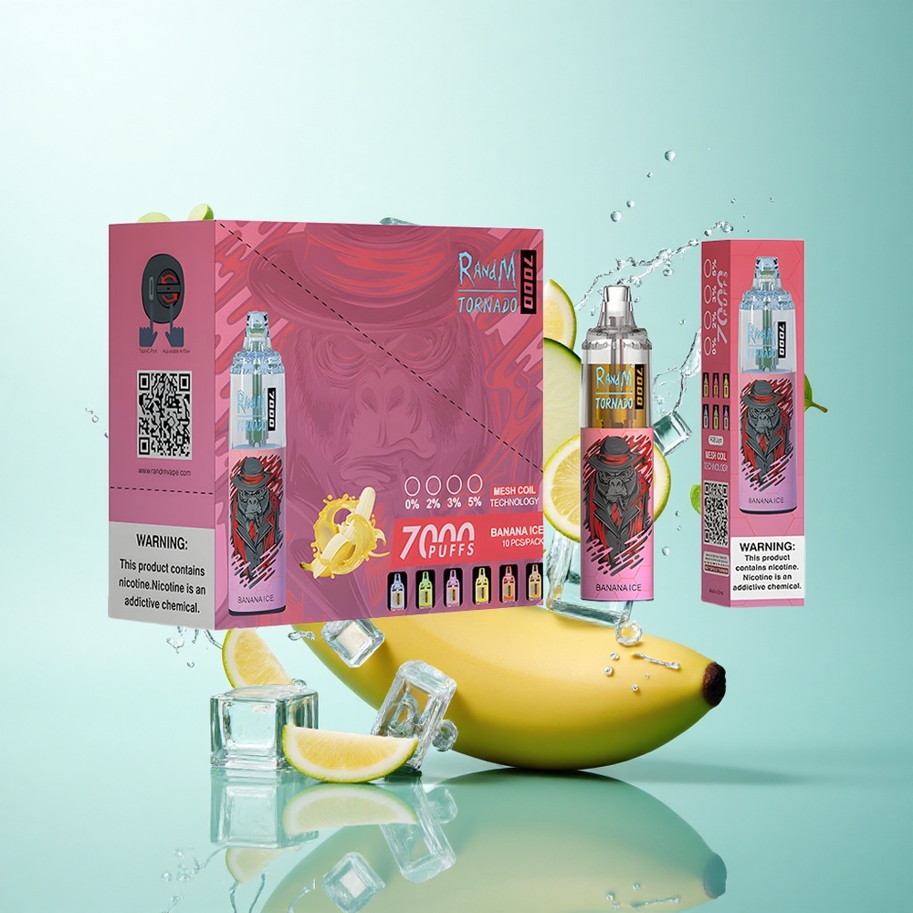 RandM Fumot Tornado 7000 Puffs Banana Ice Mesh Coil 850mAh