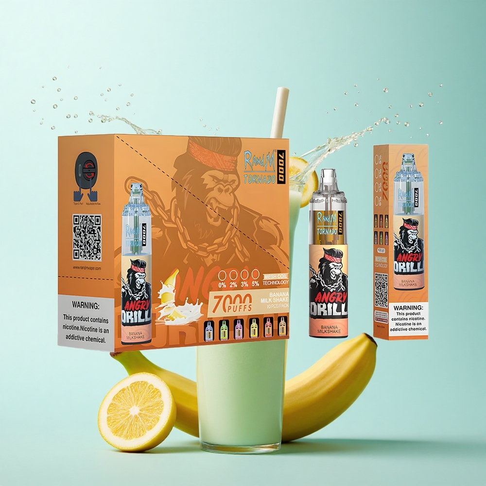 RandM Fumot Tornado 7000 Puffs Banana Milkshake 14ML Mesh 850mAh