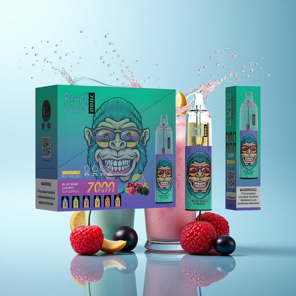 RandM Fumot Tornado 7000 Puffs Blue Razz Cherry Mesh 850mAh