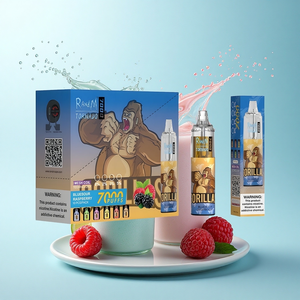 RandM Fumot Tornado 7000 Puffs Bluesour Raspberry 14ML 850mAh Mesh Coil