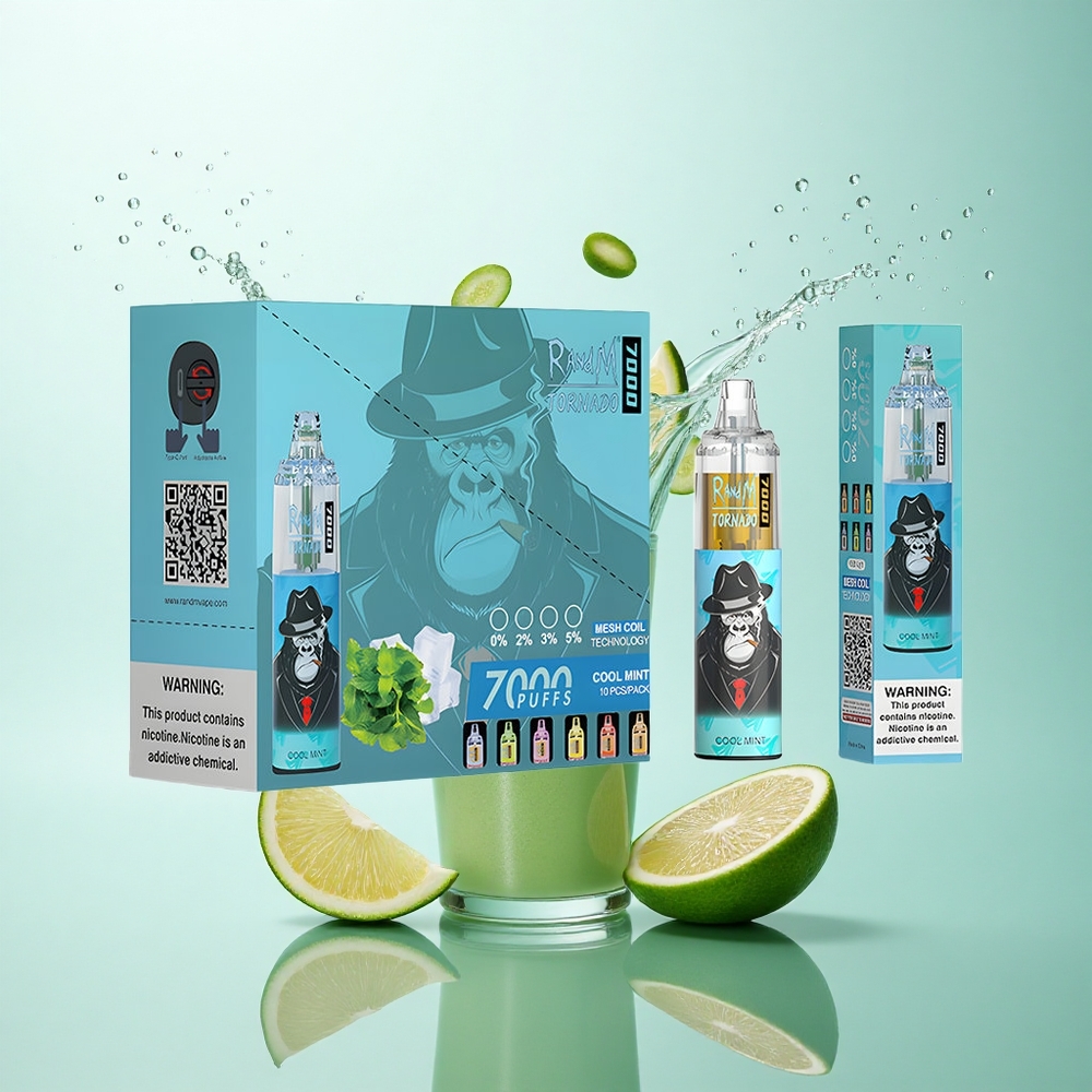 RandM Fumot Tornado 7000 Puffs Cool Mint Mesh Coil 850mAh Type-C