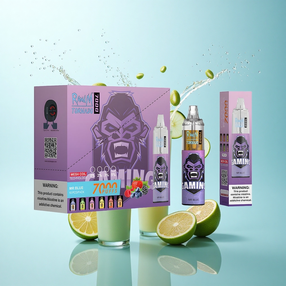 RandM Fumot Tornado 7000 Puffs Dr. Blue 14mL 850mAh Mesh